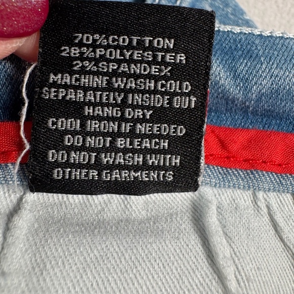 Makobi Jeans Mens 46 Blue Skinny Moto Distressed High Rise Stretch - Picture 8 of 13